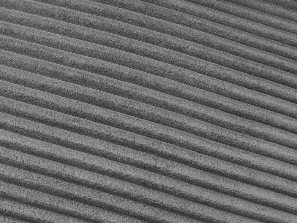 Ciemnoszara sztruksowa rozkładana sofa do spania 220 cm Hugo – Bobochic Paris