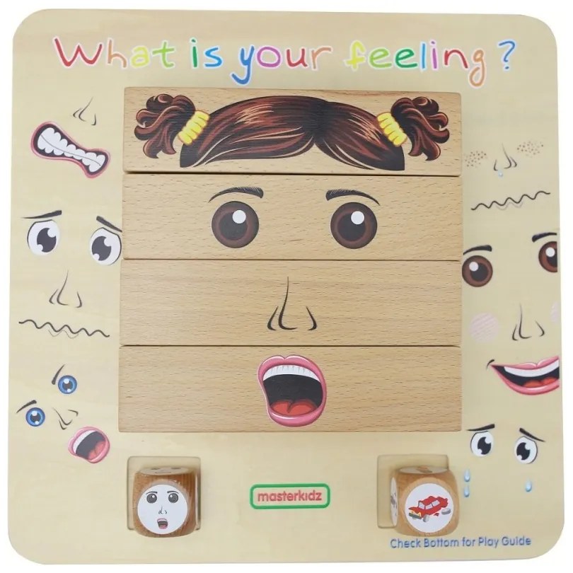 Masterkidz nauka emocji gra drewniana montessori