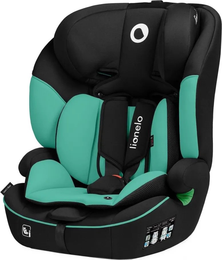 Lionelo - Fotelik samochodowy LEVI i-Size 76-150 cm Zielony Szmaragd