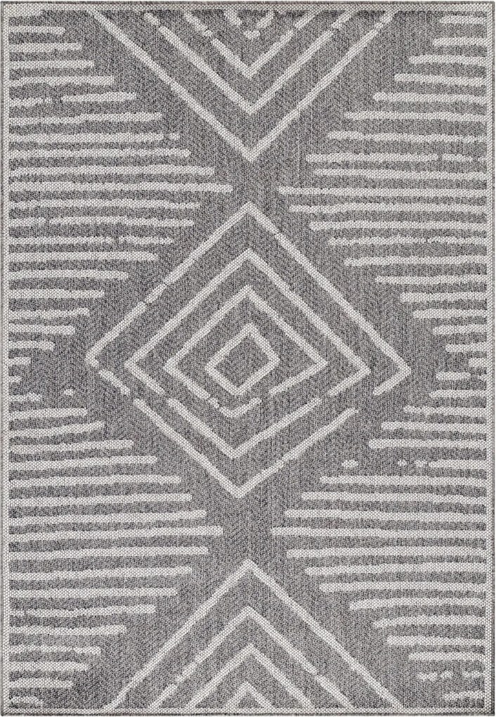 Dywan płaskotkany Aruba Romby szary 240 cm x 340 cm