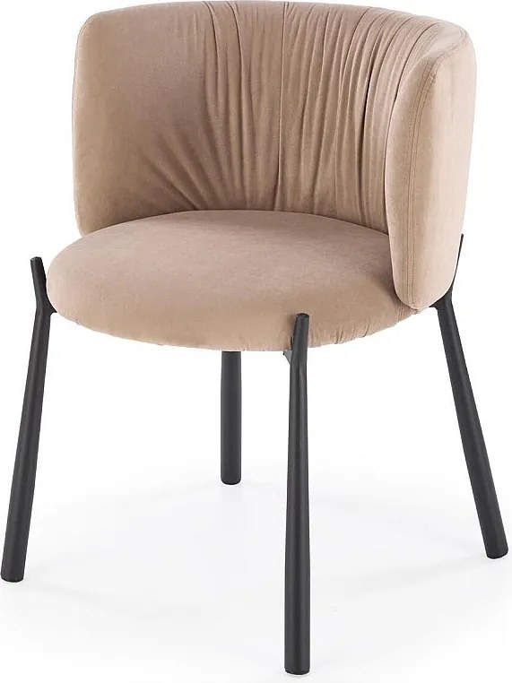 Krzesło tapicerowane K531 VELVET beżowe