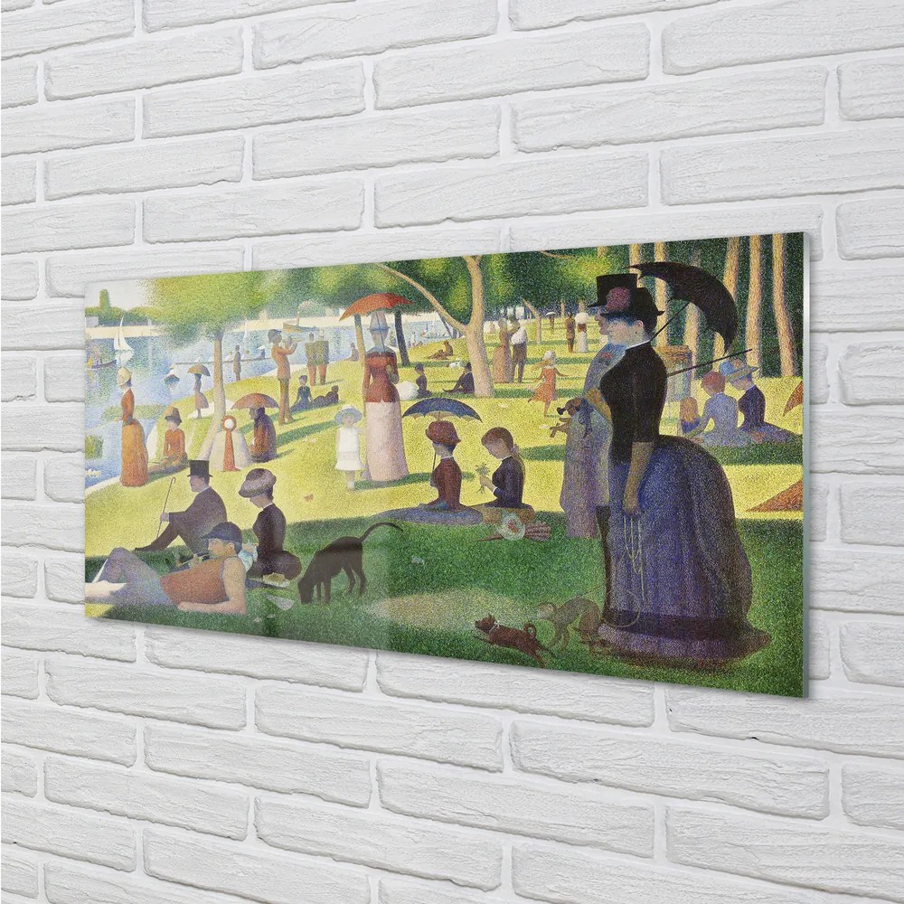 Obraz na szkle Niedzielne popołudnie na wyspie Grande Jatte - Georges Seurat