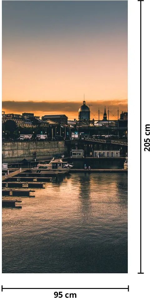 Fototapeta na drzwi - Miasto portowe (95x205cm)