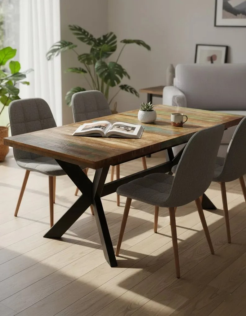 Szare pikowane krzesło tapicerowane F8-R49