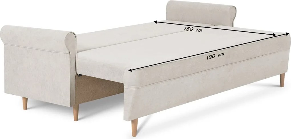 Kanapa sofa 3 os z funkcją spania ELITE Czerwony