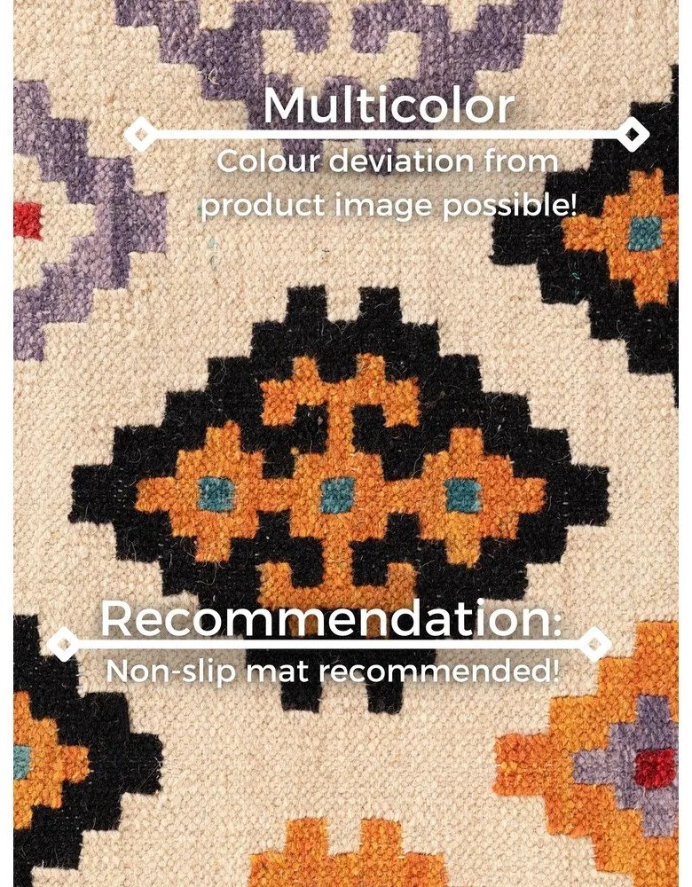 Czerwony wełniany chodnik dwustronny tkany ręcznie 60x190 cm Kamal Kian – Nouristan