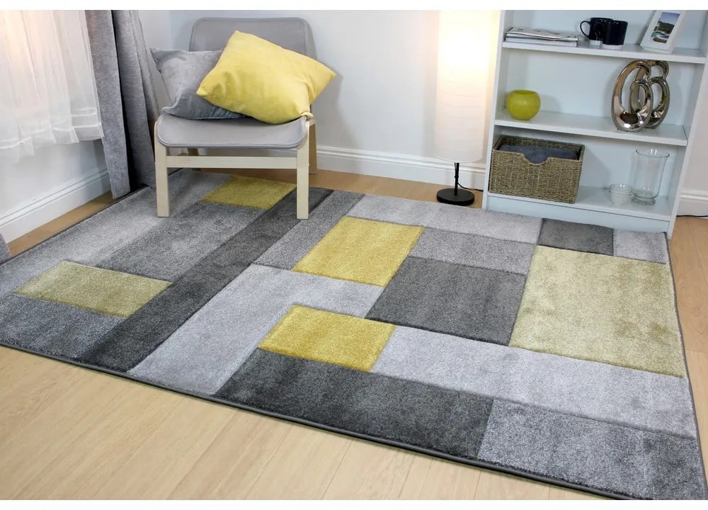 Szaro-żółty dywan Flair Rugs Cosmos, 120x170 cm