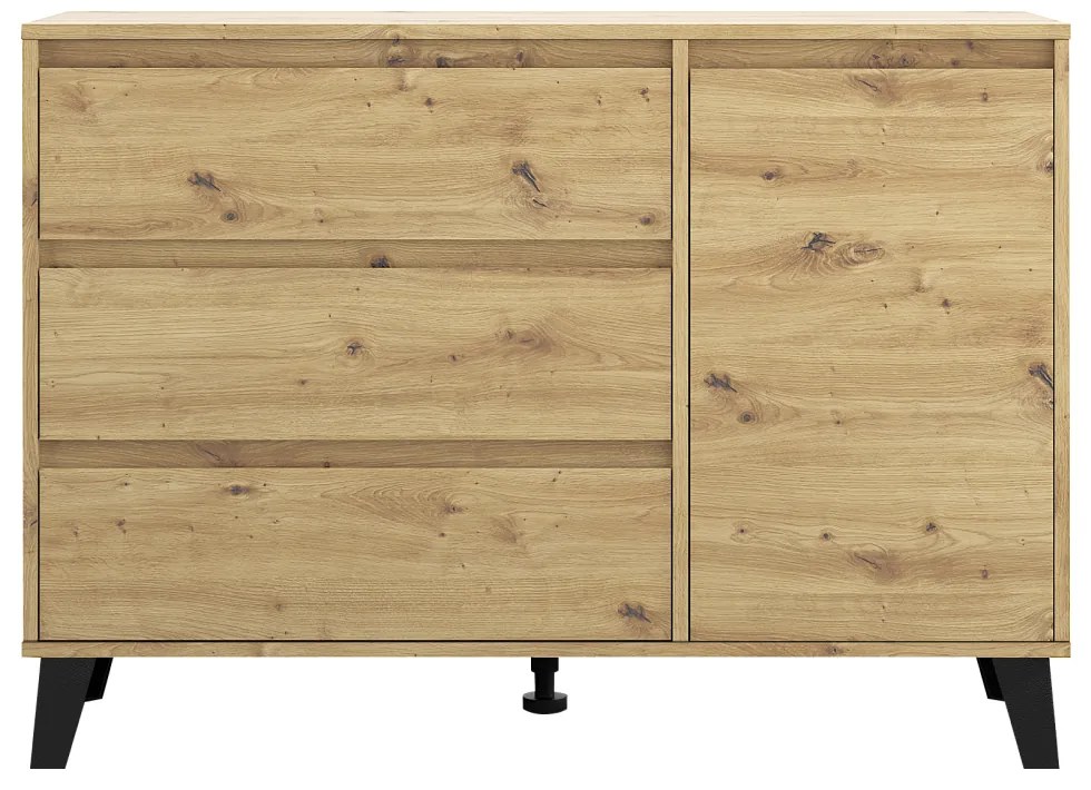 Komoda BOGAN 1D3S, dąb artisan