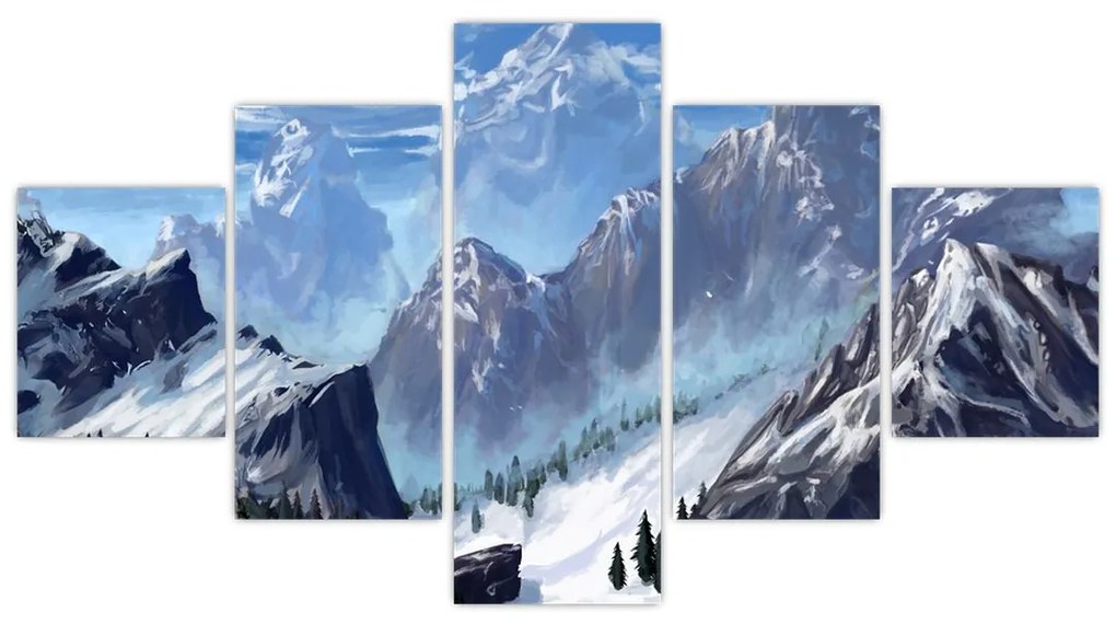 Obraz - Malowane góry (125x70 cm)