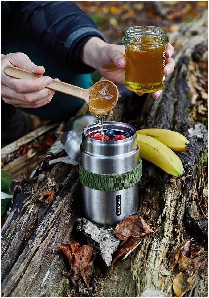 Termos na jedzenie ze stali nierdzewnej w kolorze srebra 400 ml – Black + Blum