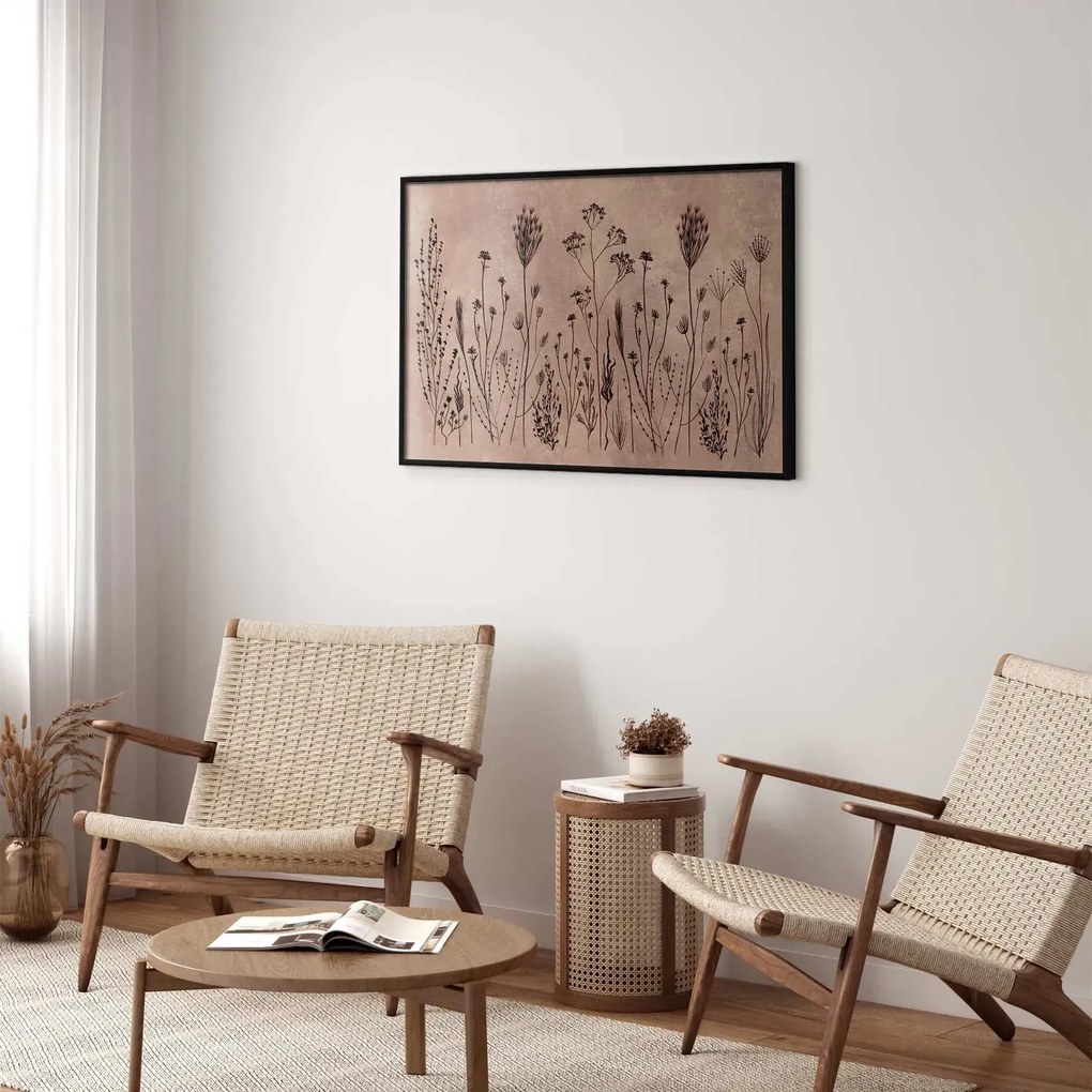 Plakat Polne kwiaty 60x40 cm z ramą czarną bez marginesu ARTGEIST B