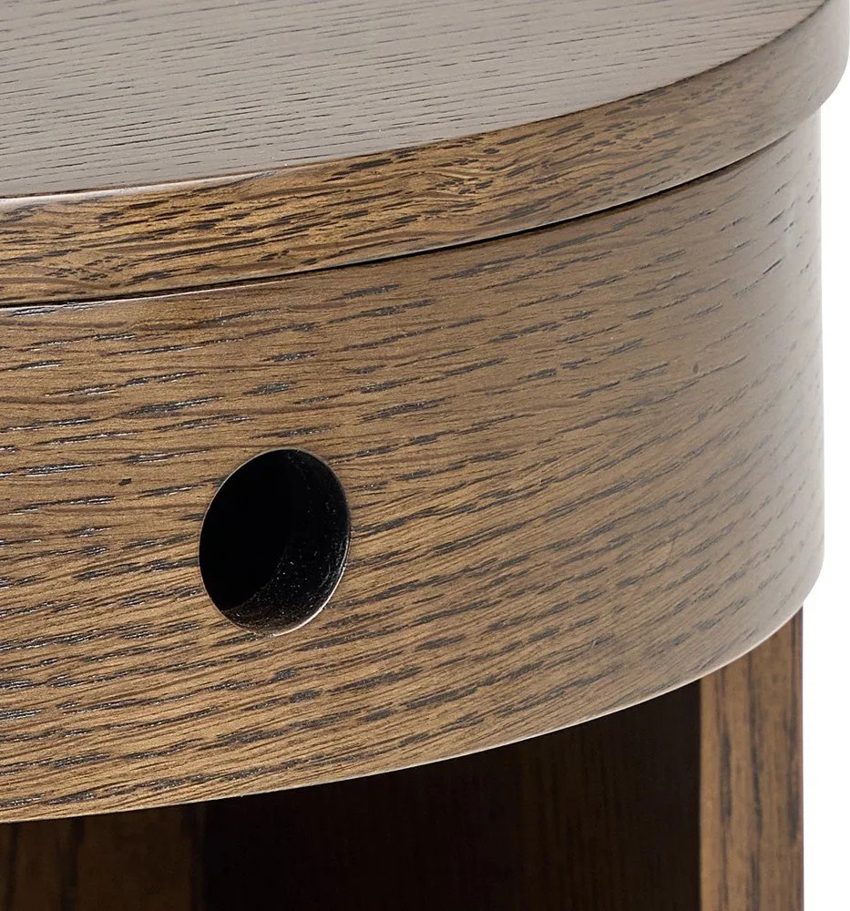 Szafka nocna w dekorze dębu w ciemnym naturalnym kolorze Paron – Actona