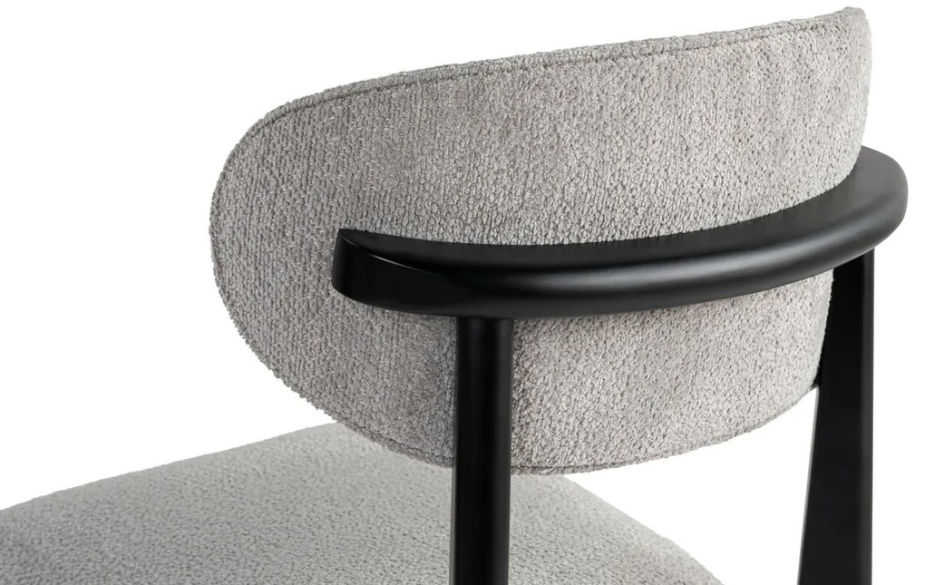 Zestaw krzeseł do jadalni Lionte Grey and Black, 2szt.