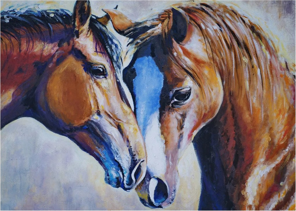 Obraz - Zakochane konie (70x50 cm)