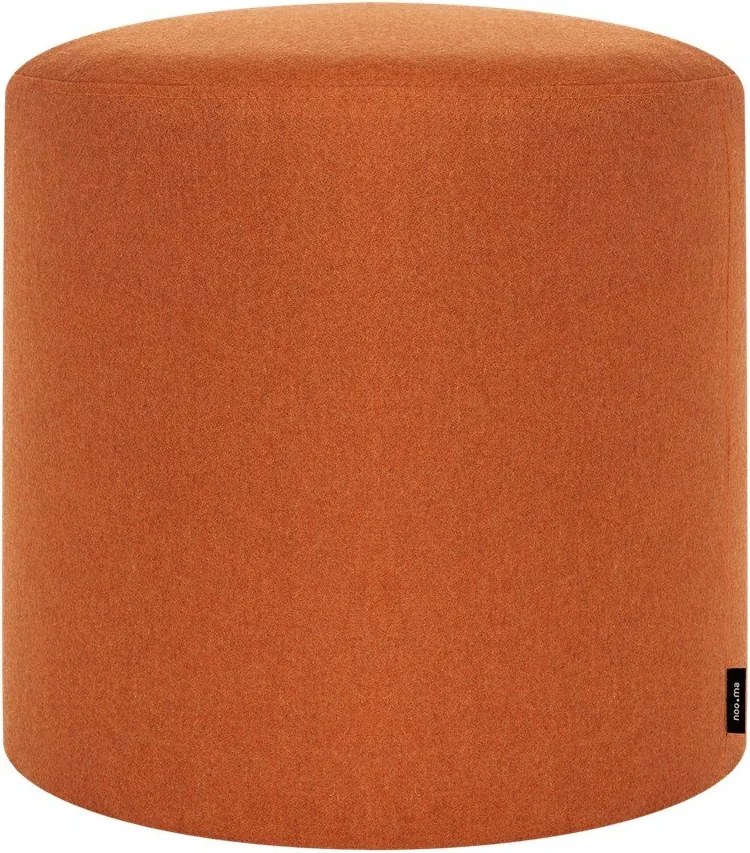 Wełniany puf w kolorze terakoty Folk – noo.ma