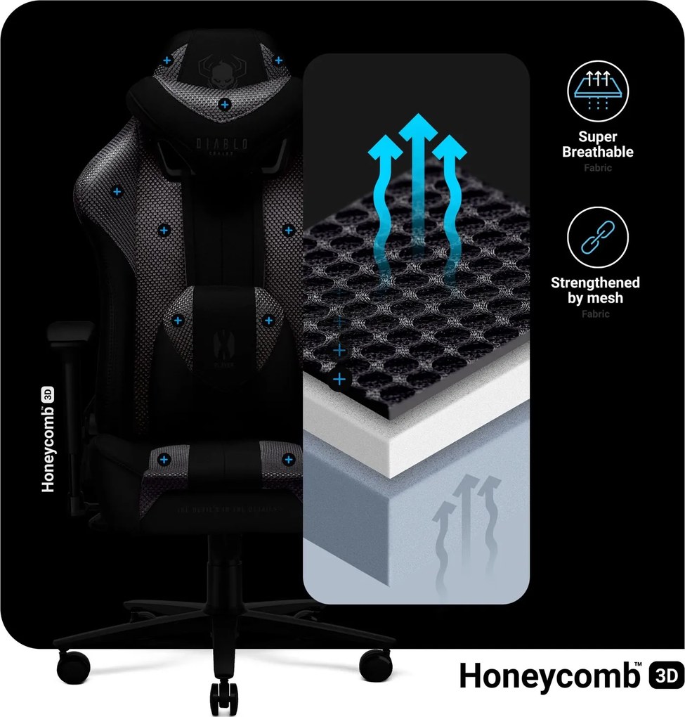 Fotel gamingowy Diablo X-Player 2.0 King Size karmazynowo-antracytowy