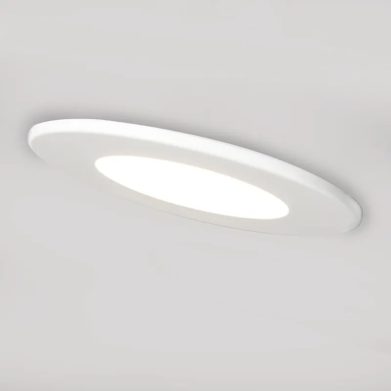 Zewnetrzna Zestaw 3 okrągłych wpuszczanych reflektorów łazienkowych LED 5W biały wodoodporny - Blanca Nowoczesny Oswietlenie zewnetrzne