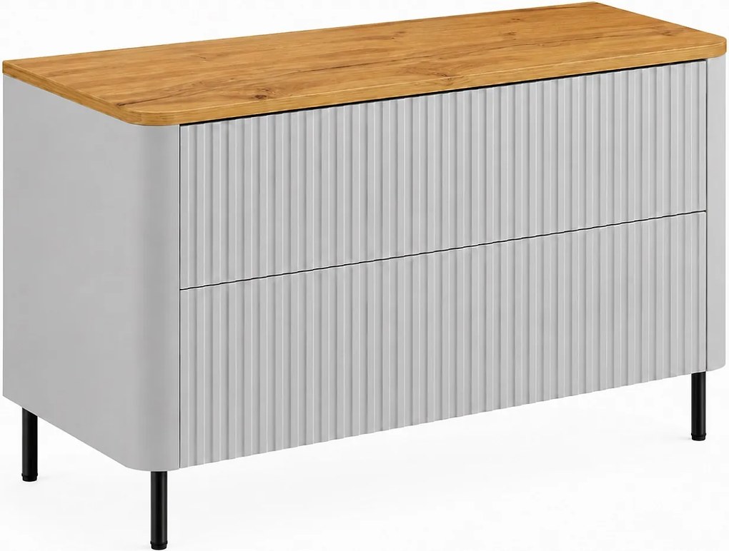 Szafka łazienkowa 100, Biały, blat dąb craft, nogi czarne, 100,8 x 44,2 x 65 cm