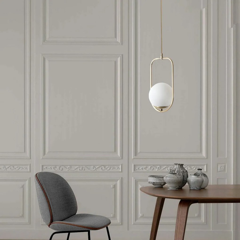 Lampa sufitowa Ahu Tekli Beyaz Camlı EskitmeSarkit, biała
