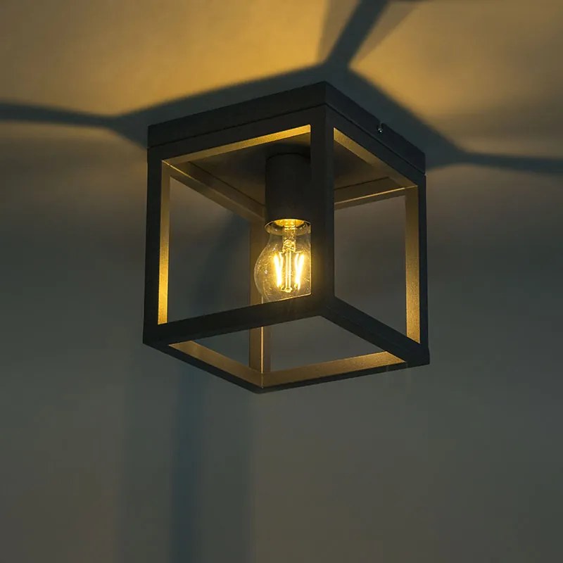Industrialna lampa sufitowa ciemnoszara - Cage