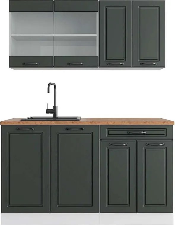 Pojedyncza kuchnia antracytowy dom wiejski/biały 140x60x81.6 r-line