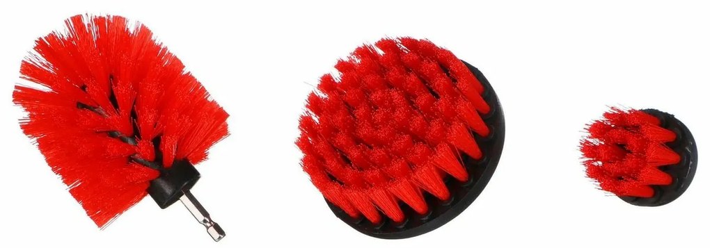 Sixtol Zestaw szczotek do czyszczenia samochoduCAR DETAILING DRILL BRUSH 3 MEDIUM, 3 szt.