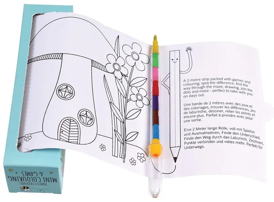 Podróżny zestaw kolorowanek i rebusów dla dzieci Rex London Forest