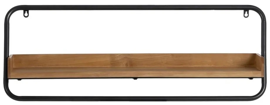 Półka z litego drewna kauczukowego w naturalnym kolorze 80 cm – Ixia
