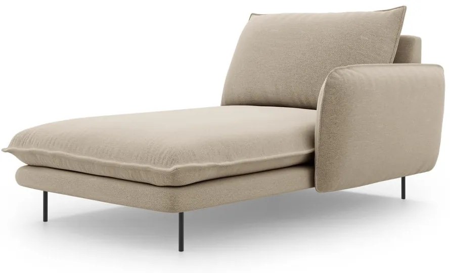 Beżowy szezlong Cosmopolitan Design Vienna, prawostronny