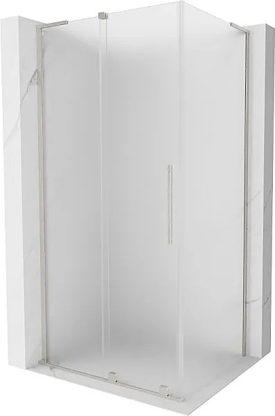 Mexen Velar L kabina prysznicowa rozsuwana 100 x 90 cm, szron, nikiel szczotkowany - 871-100-090-33-97
