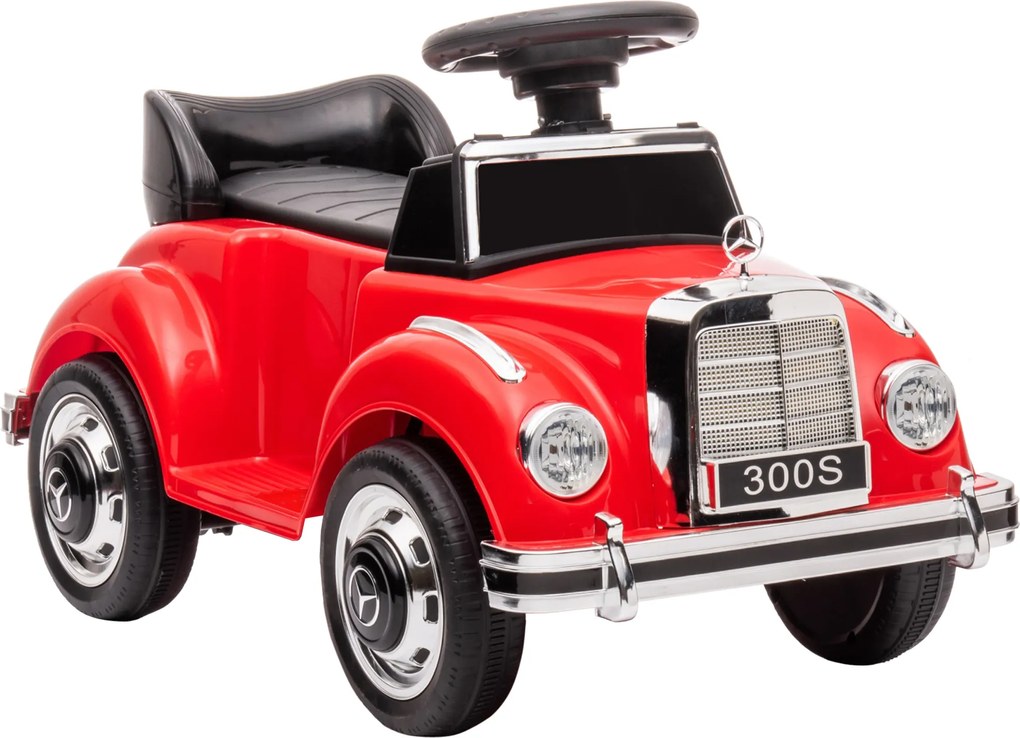 AIYAPLAY Mercedes Benz Design 300 S Dziecięcy Pojazd do Zjeżdżania, Czerwony