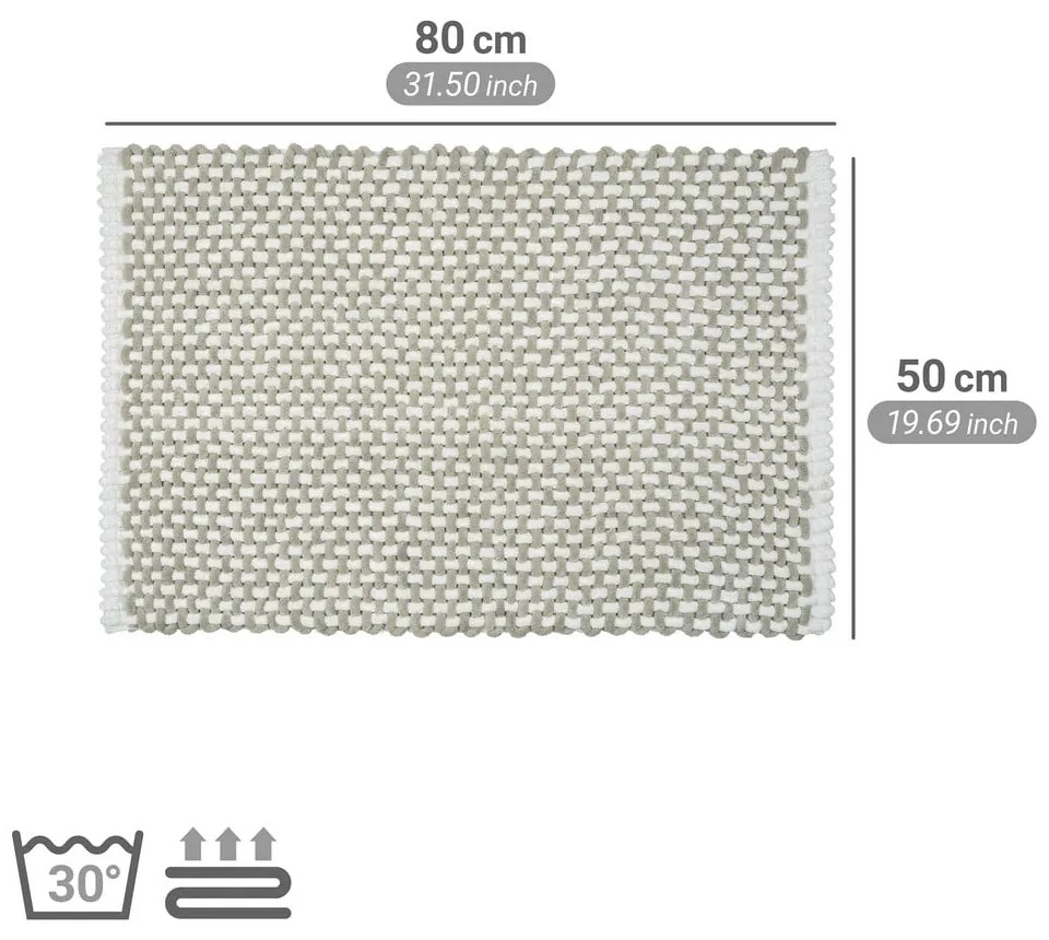 Beżowy tekstylny dywanik łazienkowy 50x80 cm Covelo – Wenko
