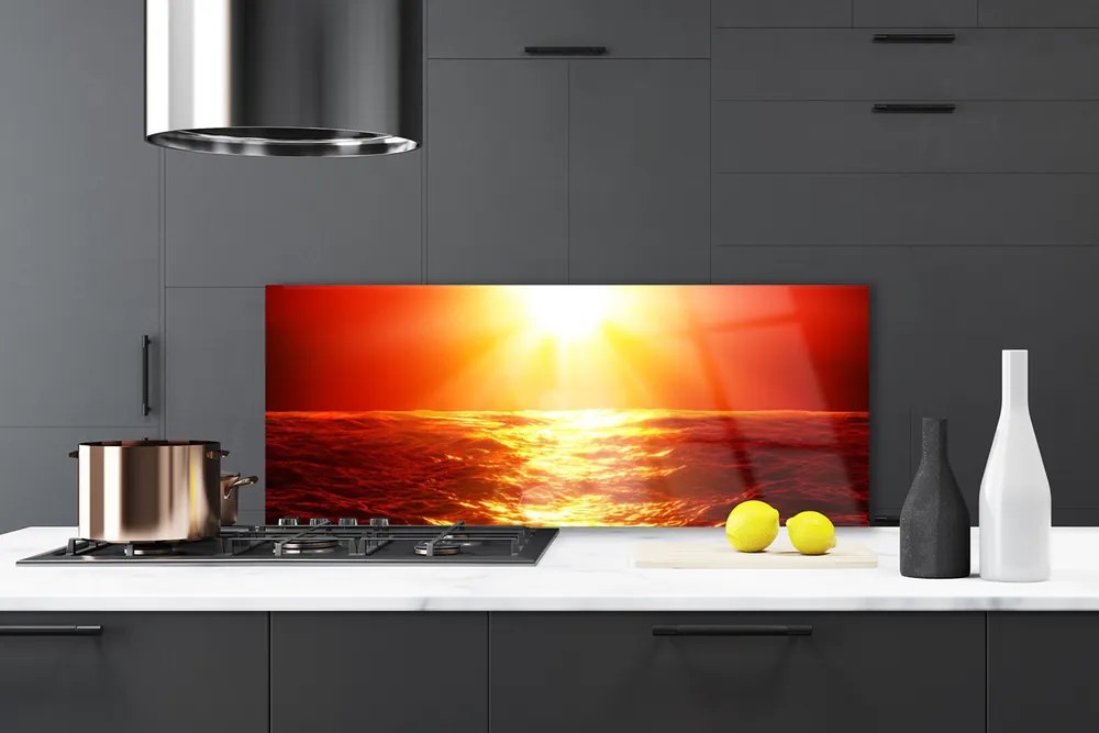 Panel nad blat kuchenny Złoty Zachód nad Morską Falą