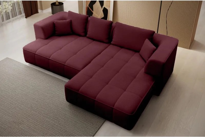 Narożnik ALBIO S Prawostronny z elektryczną regulacją siedziska, funkcja spania, wolnostojący w tkaninie EDEN 09 WERSAL