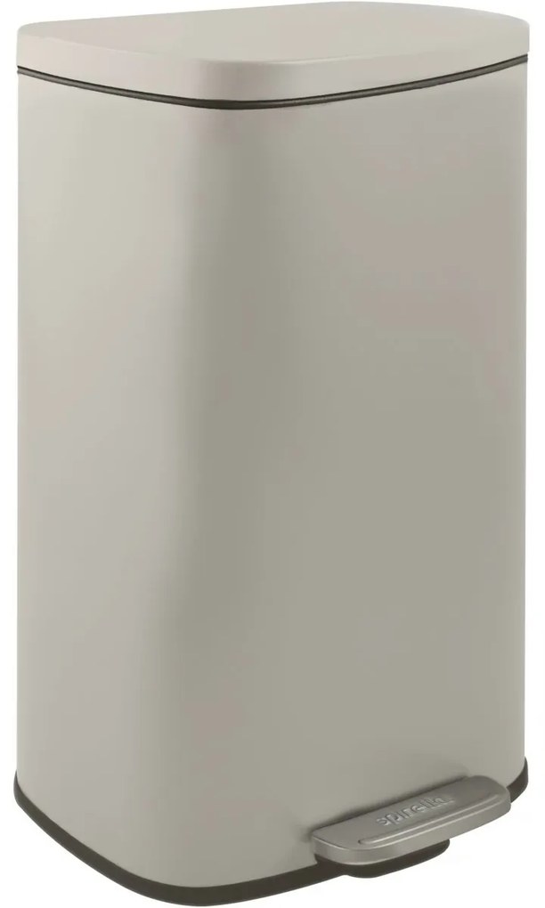 Spirella Kosz na śmieci z pedałem soft-close Akira 30 l, matowy szaro-brązowy, 30 l