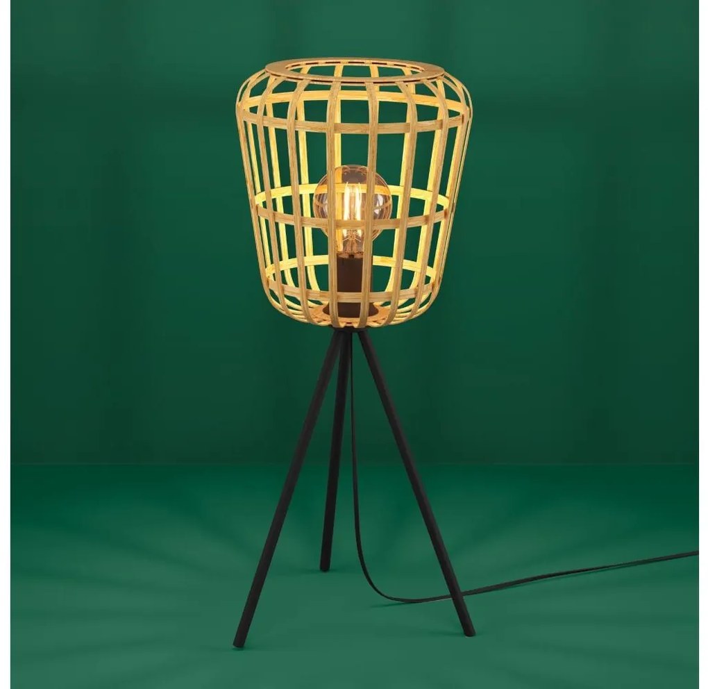 Eglo 390154 - Lampa stołowa MONTEZUELO 1xE27/40W/230V bambus