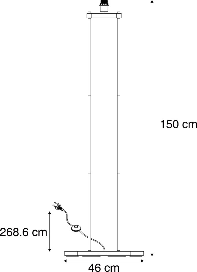 Nowoczesna lampa podłogowa beżowa - Thijmen