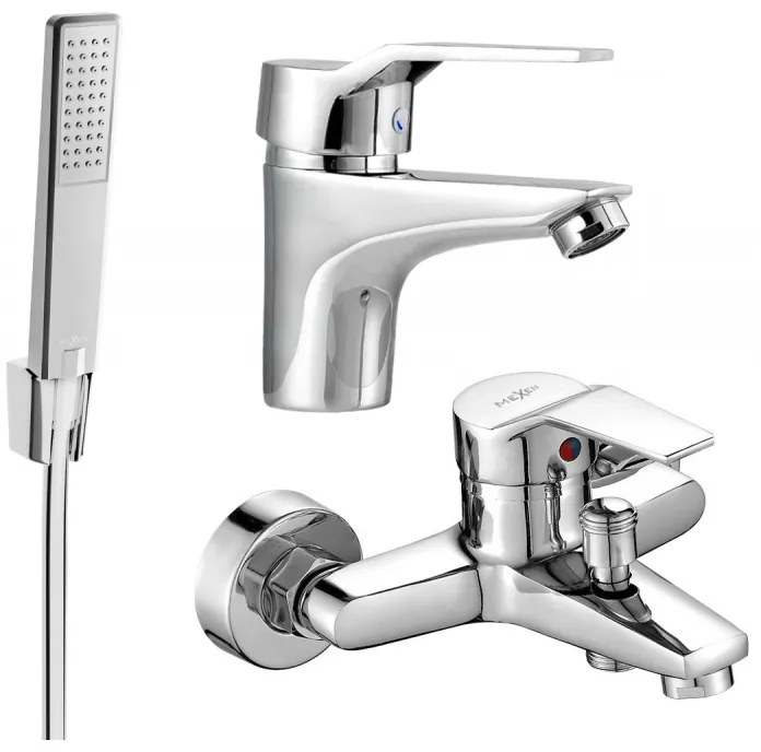 Mexen Caro R72 zestaw wannowy, chrom - 746603R72-00
