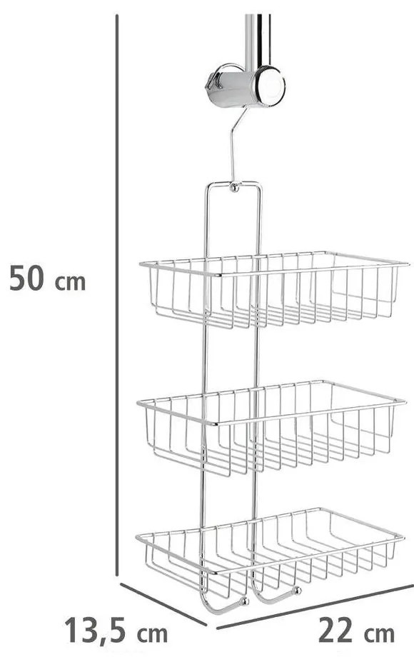 Półka łazienkowa pod prysznic NIVALA, 3 poziomy, WENKO