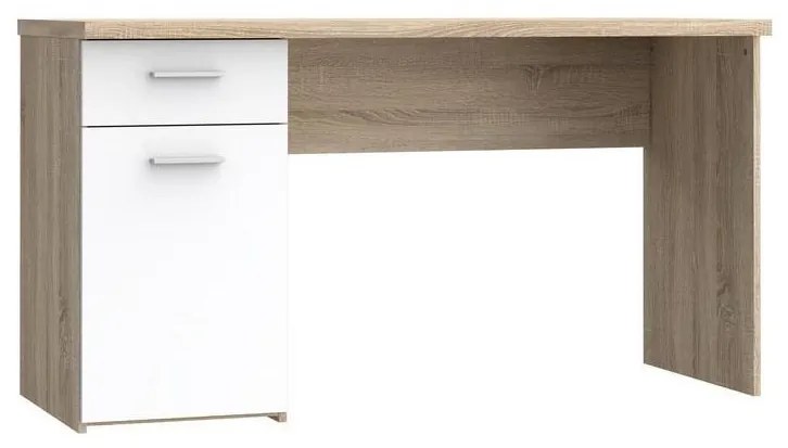 Biurko GINO biały/dąb sonoma