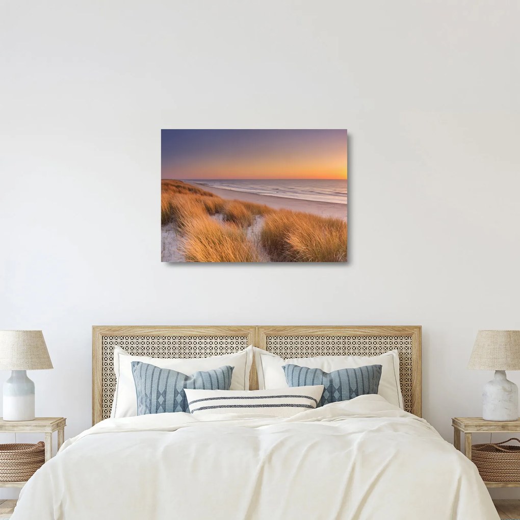 Obraz na szkle - Plaża o zachodzie słońca (70x50 cm)
