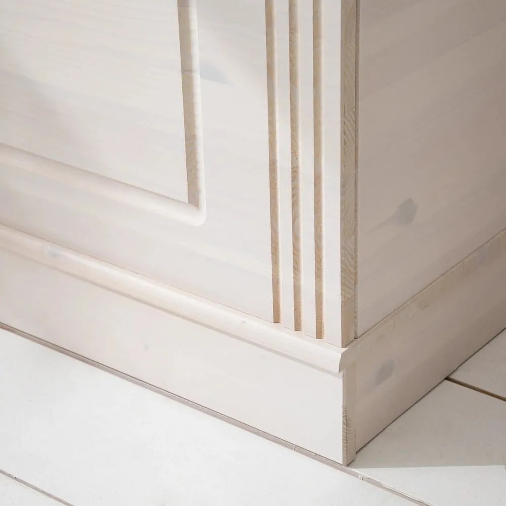 Biała skrzynia z litego drewna sosnowego 80x45 cm Anita – Støraa