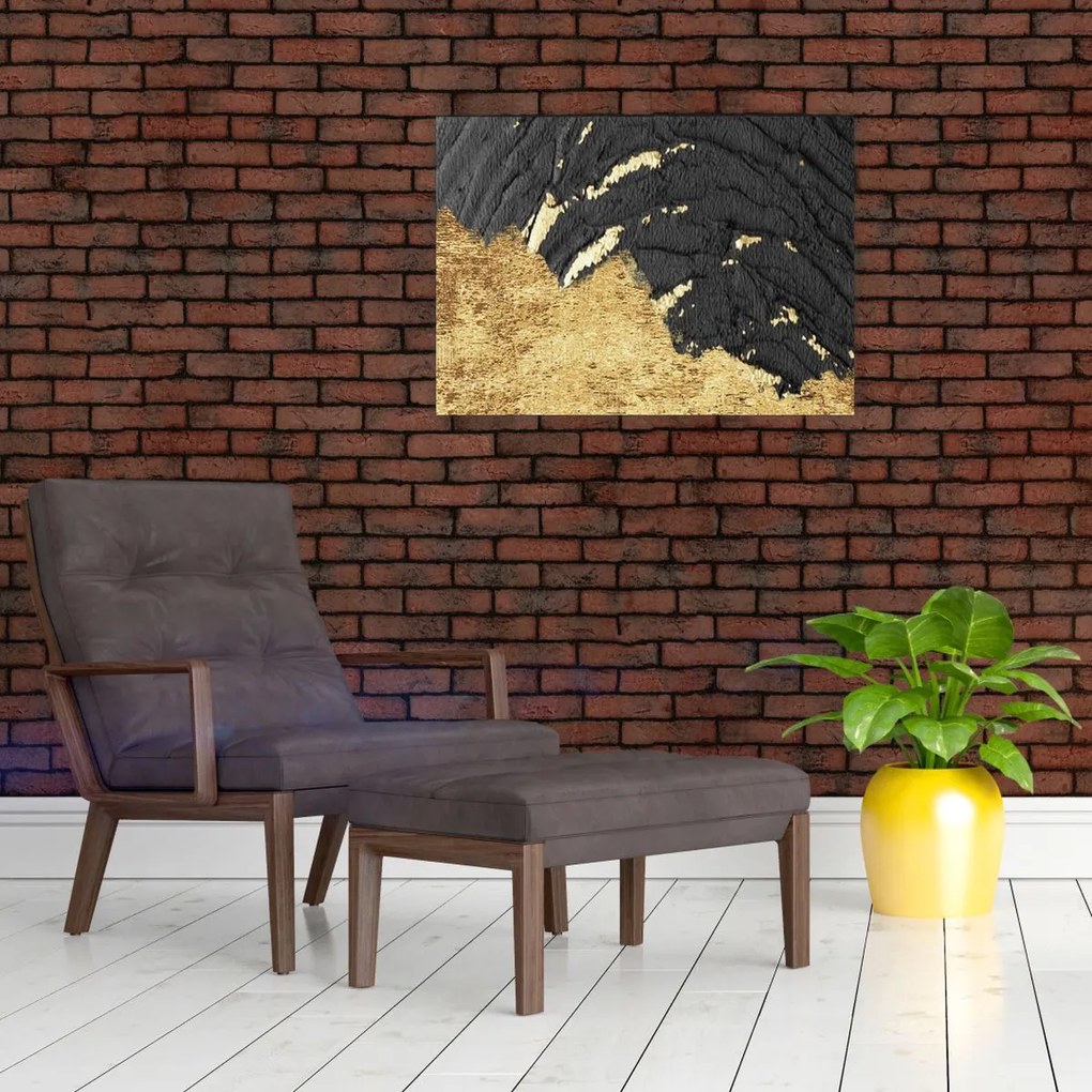 Obraz na szkle - Złota struktura N⁰1 (70x50 cm)