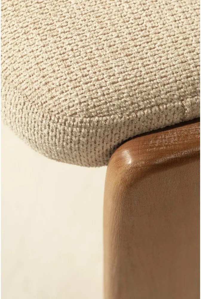 Kremowe tapicerowane krzesła zestaw 2 szt. Nadia – MOME