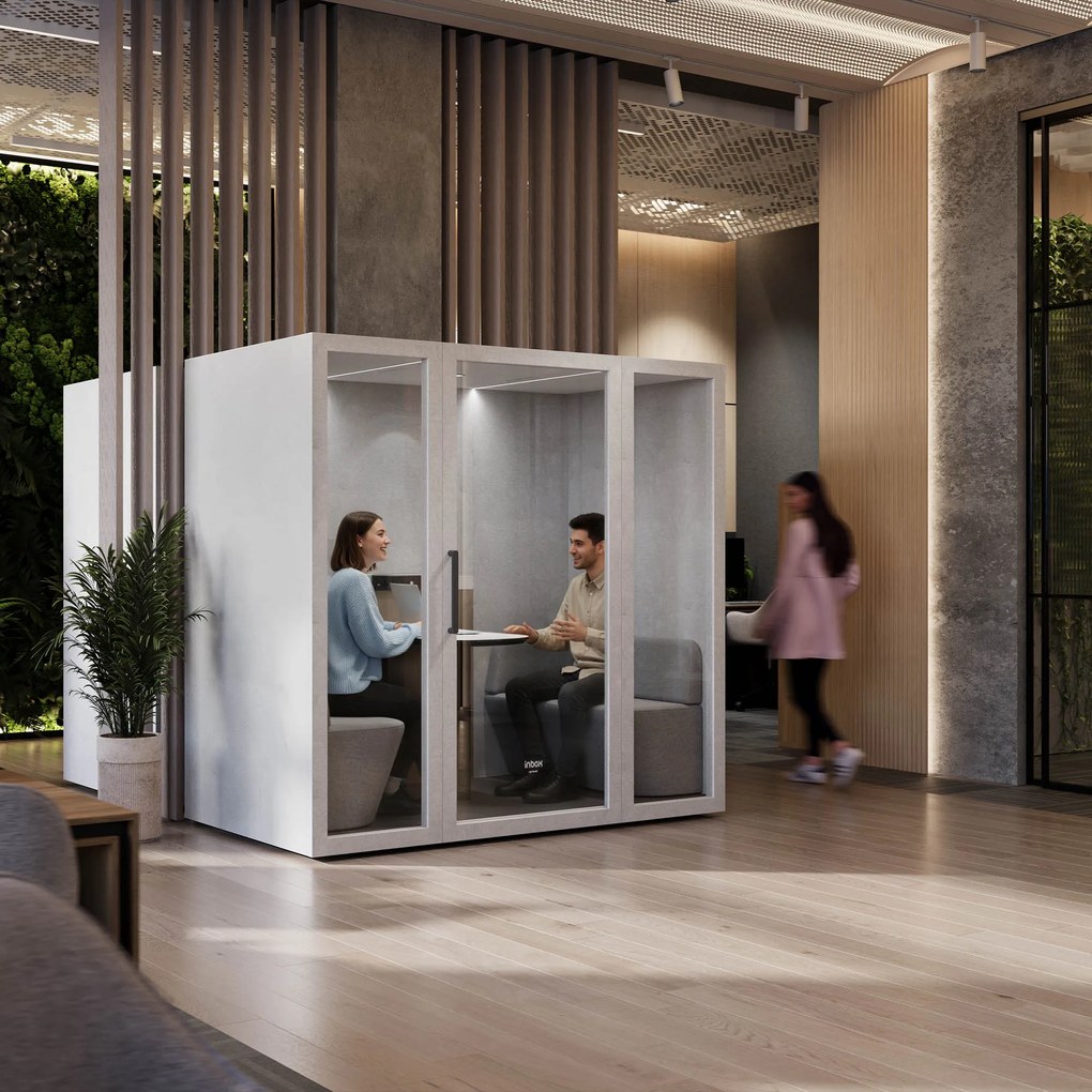 Budka akustyczna do biura INBOX 4-osobowa 2200 x 2200 x 1220 mm