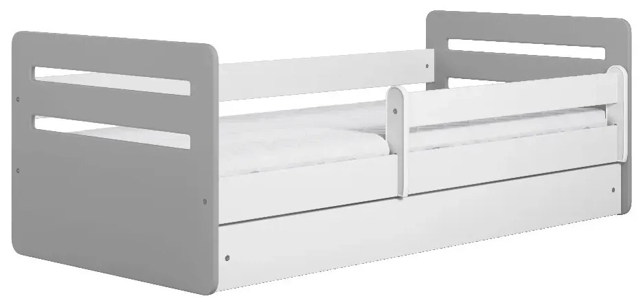 Łóżko dziecięce TOMI MIX 160x80 białe/szare KOCOT KIDS