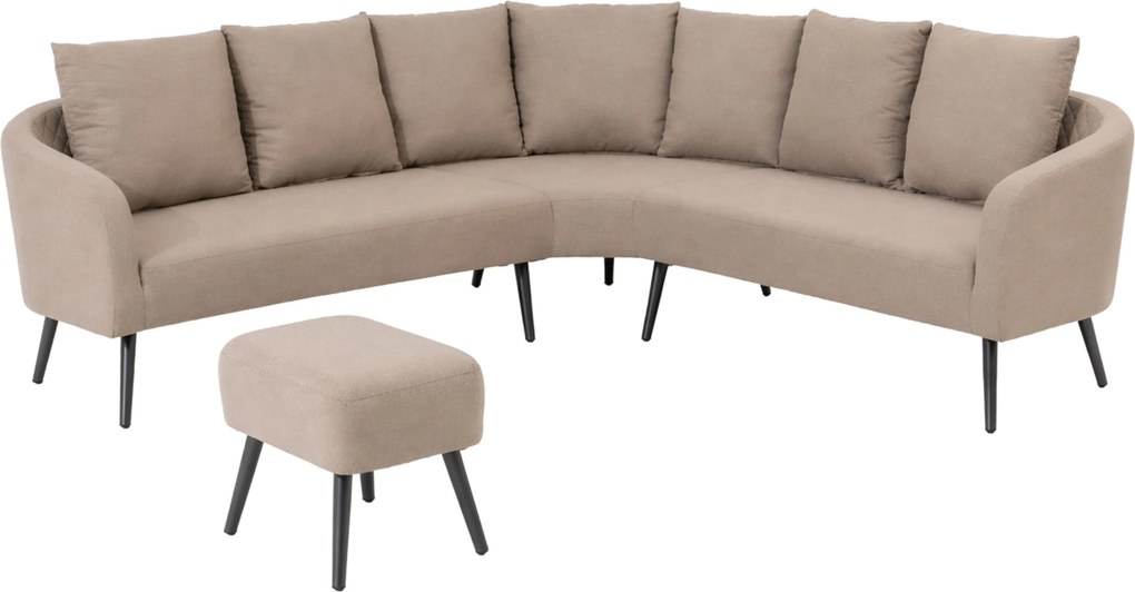 Doppler Narożna sofa Deluxe Lika-Tex z pufem