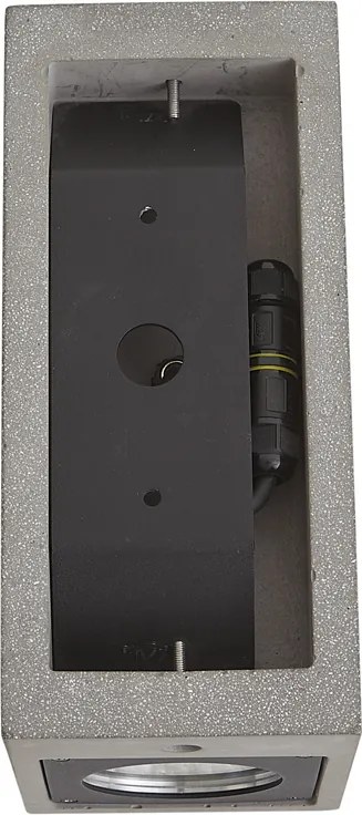 Nowoczesna szara lampa ścienna zewnętrzna 2-punktowa IP44 - Pompei