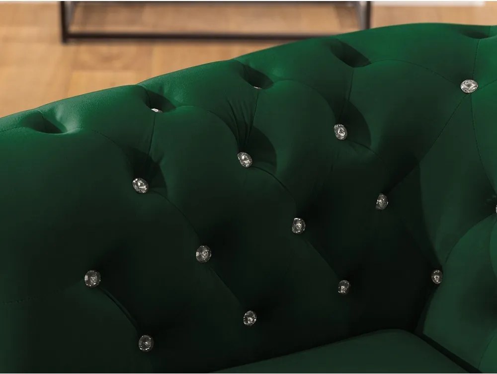 Zielona aksamitna rozkładana sofa 148 cm York Blik – Ropez