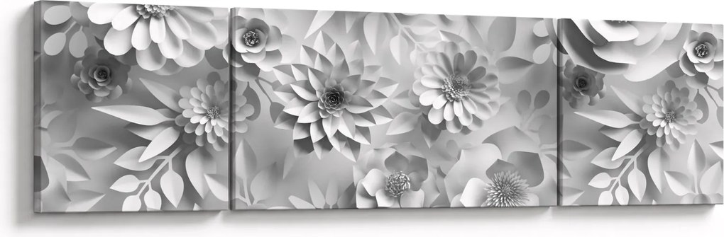 Obraz - Białe kwiaty (170x50 cm)